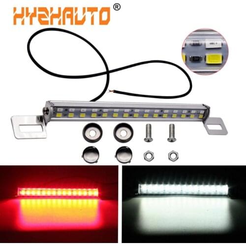 HYZHAUTO 1Pc Dual Color LED Light Bar For Car Brake/Reverse Lamp License Plate Lights Red+White 5630 30 smd 12V