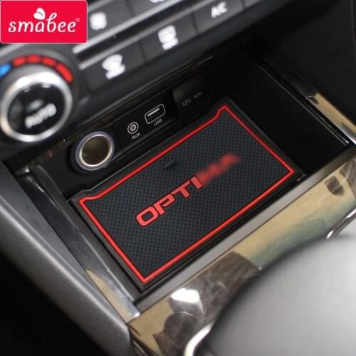 Smabee Gate slot pad Non-slip mats For KIA Optima 2016 2017 2018 2019 JF 4th Gen mk4 Cup Holders non-slip mats Interior door pad