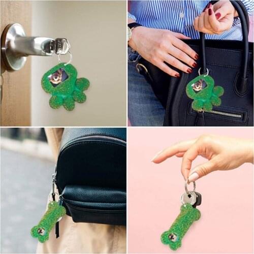 Creative Dog Bone Paw Shaped Silicone Mold Pet Memorial Tombstone Key Chain Mould Non-stick DIY Resin Keyring Accessories