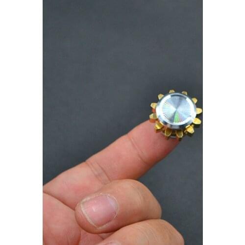 MINI Gear Metal Alloy Spinner Fidget Toy Hand Spinner Finger EDC Focus Toys Stress Relief Gift Silvery and Black Color