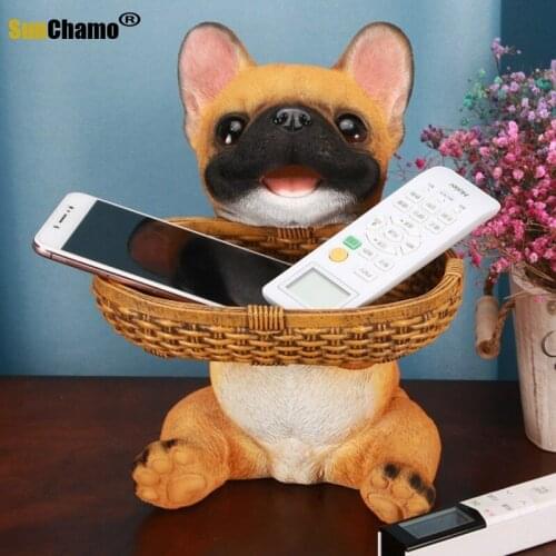 Fashion Living Room Bedroom TV Cabinet Home Dog Decoration Creative Entrance Hall Keys New Murals Ornaments Dog Models Ornaments