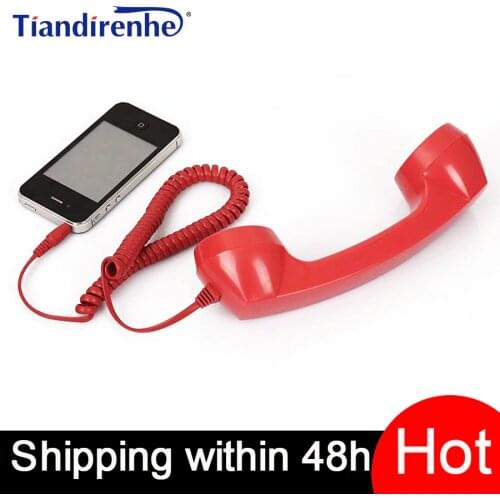 Newest Phone Telephone Anti-radiation Receivers Cellphone 3.5mm Retro Handset Headphone MIC Microphone for iPhone xiaomi Huawei