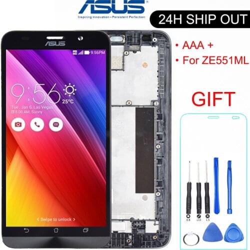 New 5.5 inch LCD Display For ASUS Zenfone 2 ZE551 ML Touch Screen Panel Digitizer With Frame Zenfone 2 ZE551ML Replacement Z00AD