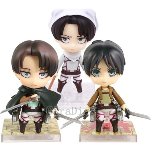 Attack on Titan Levi Ackerman 417 390 Eren Jaeger 375 Action Figure Cute Model Desktop Doll Gift