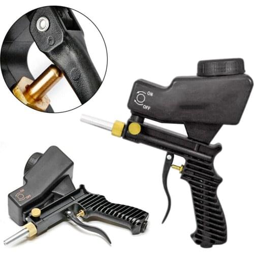 1pcs Portable Gravity Sandblasting Gun Adjustable Pneumatic Small Sandblaster Spray Durable Anti-rust Machine Set Blasting Tools