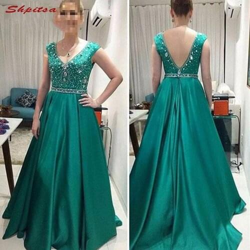 Luxury Crystal Mother of the Bride Dresses for Weddings Beaded A Line Prom Evening Gowns Groom Godmother Dresses