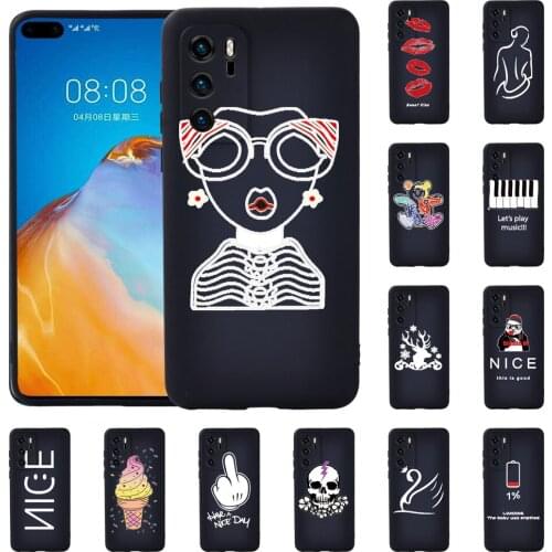 Simple Pattern Luxury Soft TPU Silicone Phone Case for Huawei P20/P20 Pro/P30 Pro/P30 Plus/P30 LITE/P40/P40 Pro Back Cover