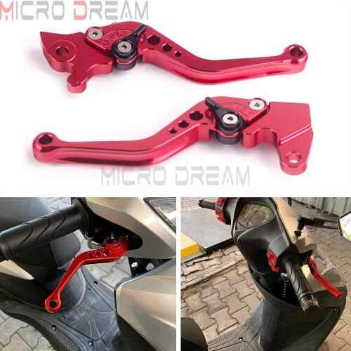 1 Pair Modified Motorcycle Brake Clutch Levers for Yamaha Jog 100 Jog100 Left/Right Red CNC Aluminum Front Brake Handle Lever