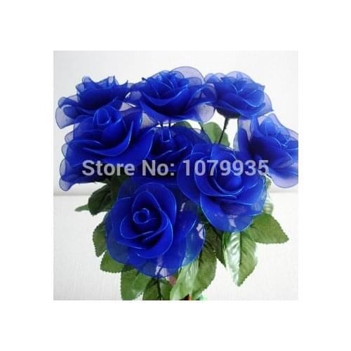 Free shipping 50pcs/lot 24Colors Mesh Flowers Materials wholesale SOLID COLOR Nylon Silk stockings flower For handmade gift