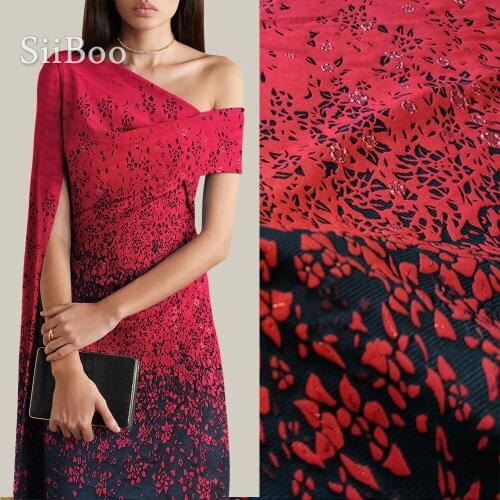 Siiboo metallic positional patterned jacquard brocade fabric for women dress suits Tissu jacquard lurex sp6349