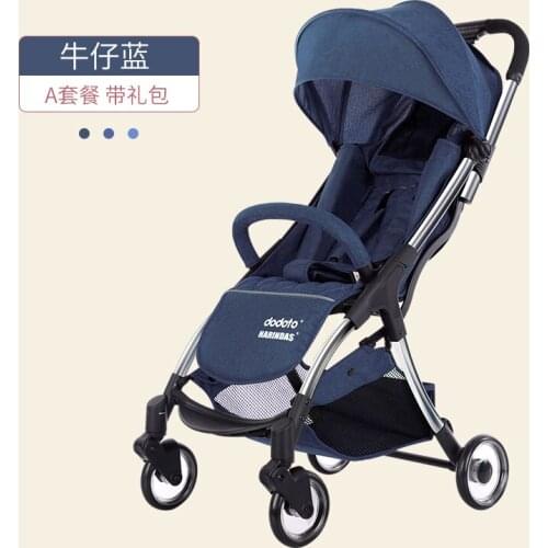 Dodoto Stroller Light Foldable Umbrella Car Can Sit In A Lying Baby Stroller Can Be Boarded and Shockproof Pocket Cart