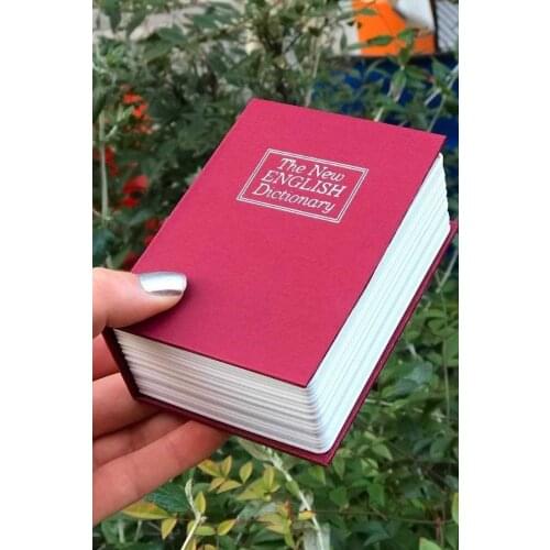 Book Shaped Hidden Safe Box Money Box Maroon
