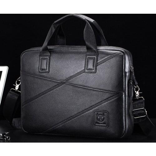 TopFight 2021 New Genuine Leather Men Briefcase Laptop Bag Leather Briefcase Computer Laptop Handbag Bag Mens Travel Bags