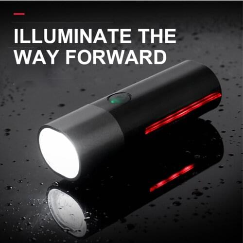 Bicycle Headlight USB Charging Highlight LED Light Side Light Warning 360° Rotating Mountain Bike Headlight