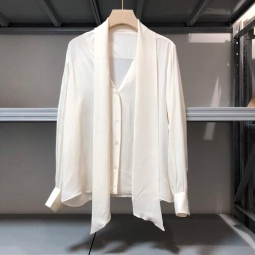 Ladies 2021 fashion new long sleeve sexy casual solid color streamer shirt 1027