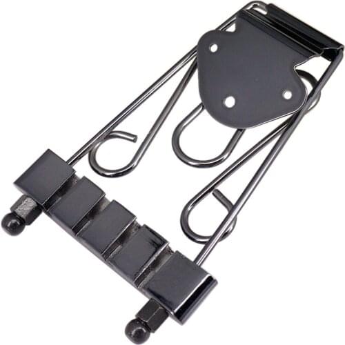 1Pc Long Trapeze Tailpiece Guitar Accs Bridge Wire Frame 15mm Spacing Rope