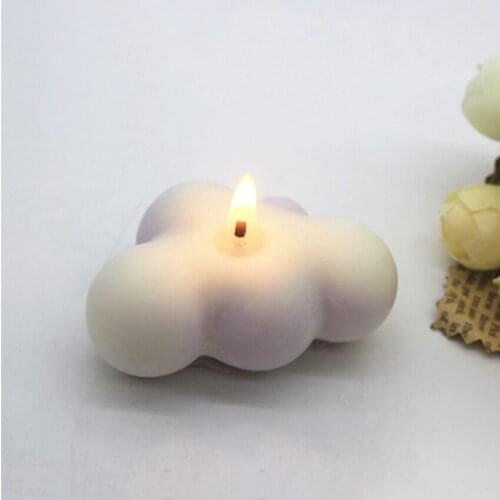 1pcs Clouds Shape Candles Soy Wax Cute Handcraft Making Candle Aromatherapy Candle for Home,Birthday,Party Decoration