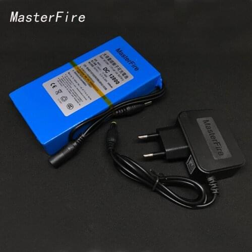 20set/lot MasterFire DC 12V 8000MAH Super Rechargeable Battery Backup Lithium-ion Batteries Pack For CCTV Camera DC 12800