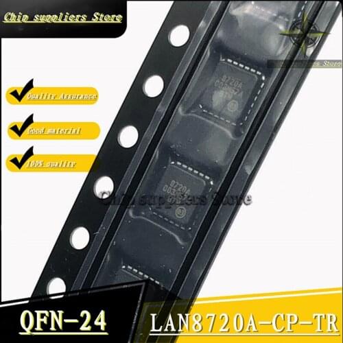 10PCS-20PCS) LAN8720A-CP-TR QFN-24 LAN8720A-CP QFN24 LAN8720A Ethernet transceiver New and original