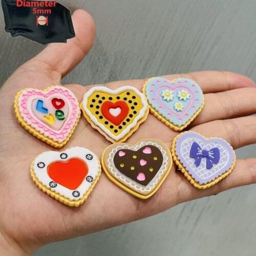 6PCS Resin Cute Cartoon Fridge Magnetic Sticker Colourful Heart Flower Love Bow Refrigerator Magnets Creative Blackboard Sticker