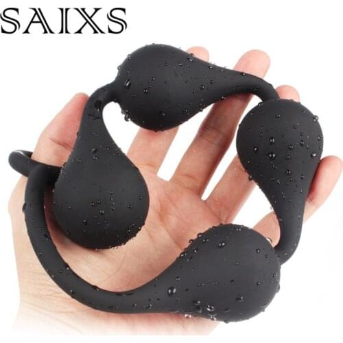 Anal Beads Anal Sex toys Silicone Big Beads Anal plugs Butt Plug Dilatador Anal Balls Expander 3 sizes for choice Drop Shipping
