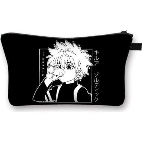 Anime HUNTERxHUNTER Cosmetic Case Hunter X Hunter Women Makeup Bags HXH Killua Zoldyck Gon Freecss Chrollo Lucilfer Cosmetic Bag