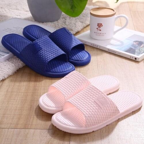 Japanese Style Unisex Home Slippers Summer Indoor Floor Non-slip Slippers Couple Hotel Bathroom Bath Sandals
