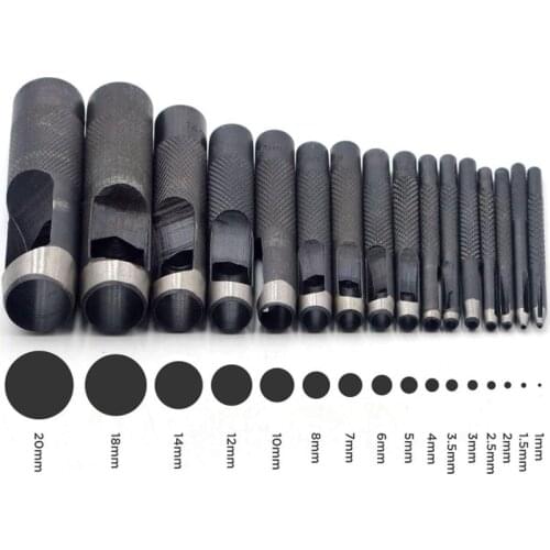 1PC Leather Craft Hollow Hole Punch Tool Round Steel Cutter Working For Belt Strap Waist Watch Band Plastic Wood DIY Puncher