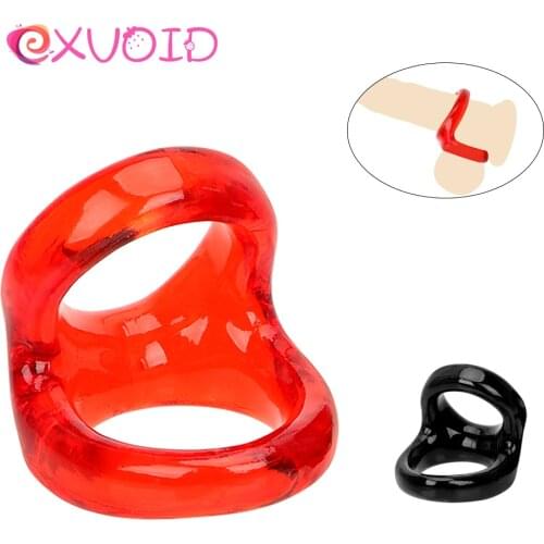 EXVOID Cock Ring Sex Toys for Men Erection Silicone Penis Extender Enlargement Elastic Penis Ring Scrotum Bind Delay Ejaculation