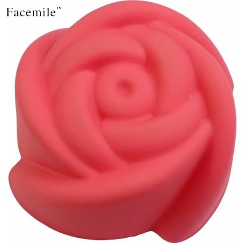 Facemile 1pcs 7cm cupcake liner baking cup rose silicone fondant mold cupcake paper flower embossing cookie craft handmade 04070