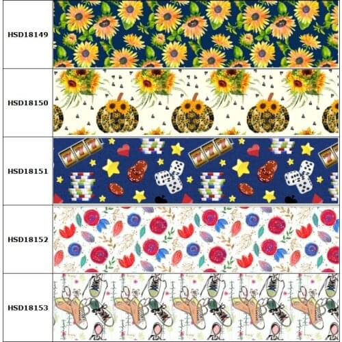 HSDCraft 25mm 38mm 75 mm Hot Sell Shoes Sunflower Ribbons for Crafts Decoration 10 Yard for DIY Bow Bag Material Handmade