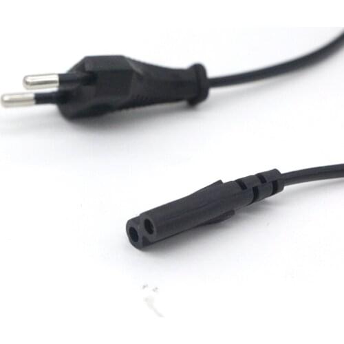 1.4m 2Pin Prong EU Cable Power Supply Cord Console Cord C7 Cable Figure 8 Power Cable For Samsung Power Supply XBOX PS4 Laptop