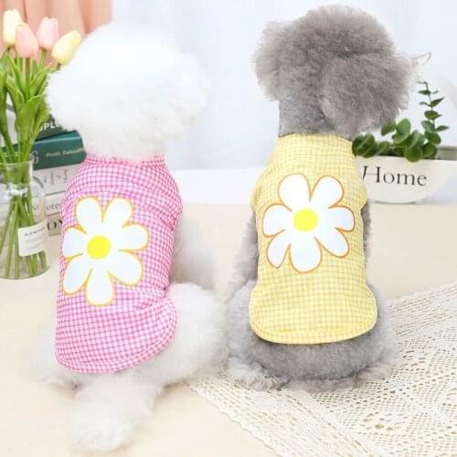 Cute Vest Pet clothes for small dogs cats Hoodie Sweater spring autumn pets hoodie flower clothing chihuahua yorkies bulldog