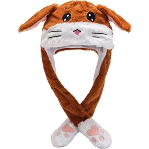 Cute Winter Hats For Women Fashion Plush Embroidery Rabbit Ear Hat For Men And Women Wrap Warm Hat Cap Mulheres Chapéus