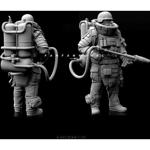 75mm Resin model kits Flame self-assembled A-252