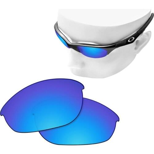 OOWLIT Polarized Replacement Lenses of Blue Mirror for-Oakley Half Jacket Sunglasses