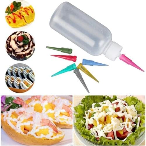 Jam Painted Jug Plastic Food-grade Squeeze Bottles Nozzles Pastry Tattoo Ketchup Dispenser Sauce Cake Decoration Craft