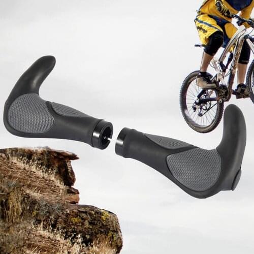 Rubber Bike Handlebar Grip Ergonomic Grooved Rest Ends End Horn Rest Bars