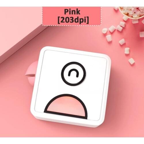 Pink Poooli Printer 230DPI Mini Pocket Thermal Inkless printer Bluetooth Mobile Phone Printer For Receipt Photo With Free APP