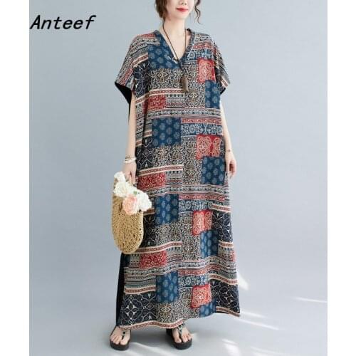 Short sleeve satin vintage floral dresses for women casual loose woman maxi long summer sun beach dress elegant clothes 2021