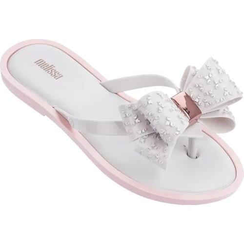 Melissa Jelly Slipper Harmonic Bow Women Sandals 2021 Fashion Women Jelly Shoes Flip Flop Melissa Adulto Female Lady Shoes