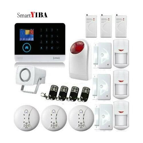 SmartYIBA Wireless wifi Phone App GSM Alarm System Home Security Alarma GSM 99 Wireless Zone TFT Color Display GSM Alarm