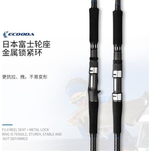 NEW ECOODA BOAT ROD EEB II 1.98/2.28/2.58M casting/ spinning rod fuji guides Deep sea fishing rod 2SEC ROD White rod