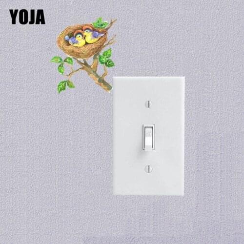 YOJA Unique Birds Decor Wall Switch Sticker Living Room Bedroom Personalized Decals 10SS0371