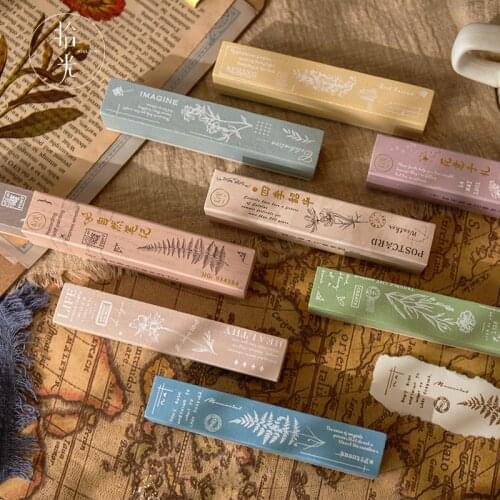 Vintage Plant Language Grass Decoration Stamp Wooden Rubber Stamps For Scrapbooking Stationery DIY Craft Standard Stamp