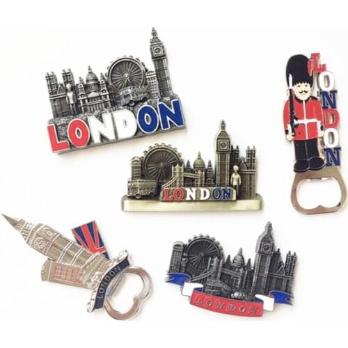 High Quality Metal 3D Fridge Magnets British Tourist Souvenir London Big Ben Decorative Refrigerator Magnetic Stickers