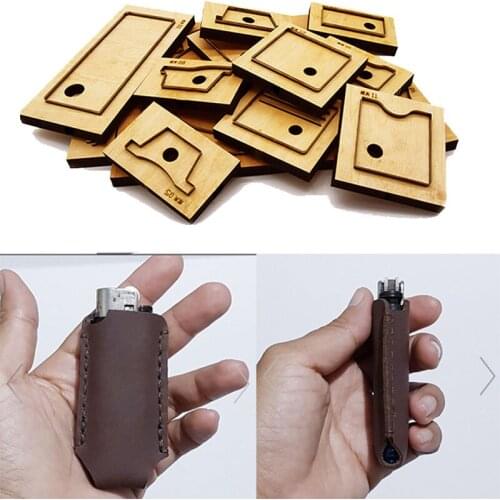 Japan Steel Blade DIY Leather Lighter Case/ Lighter Holder Template Die Cut Knife Mould Stencil Leathercraft Tools Wood Dies
