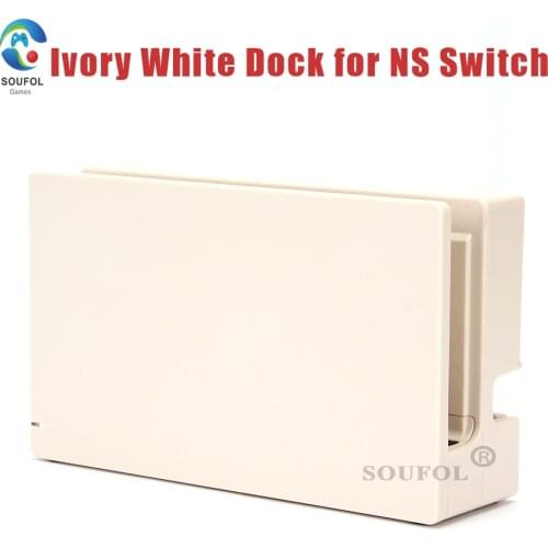 Ivory White Charging Base TV Dock For Nintendo Switch Console Replacement Housing Shell Case Cover For NS Dock and Switch