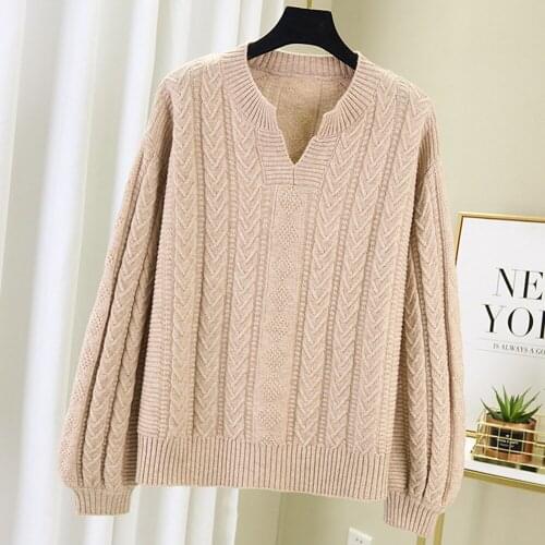 Womens Knitwear Sexy V-Neck Minimalist Tops Korean Irregular Hem Knitted Casual Sweaters 2021 Autumn Winter Spring