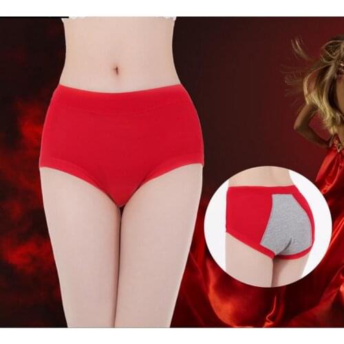 AS39 Womens physiological panties menstrual period breathable leakproof health pants plue size ladies underwear